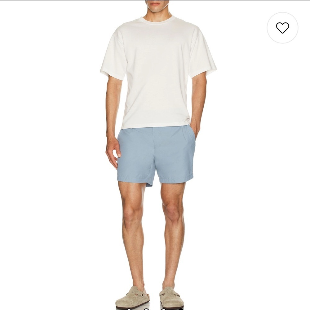 ONIA The Calder Men’s Light Blue Lined Swim Beach Trunks with Inner Ties Size M